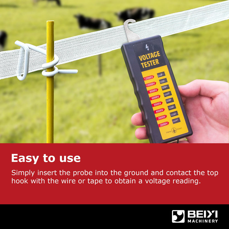 [Australia - AusPower] - Electric Fence Voltage Tester, Portable Fence Tester, Neon Lights Testing Tool Fault Finder Max 2000V-12kV for Farm 2-12kv 