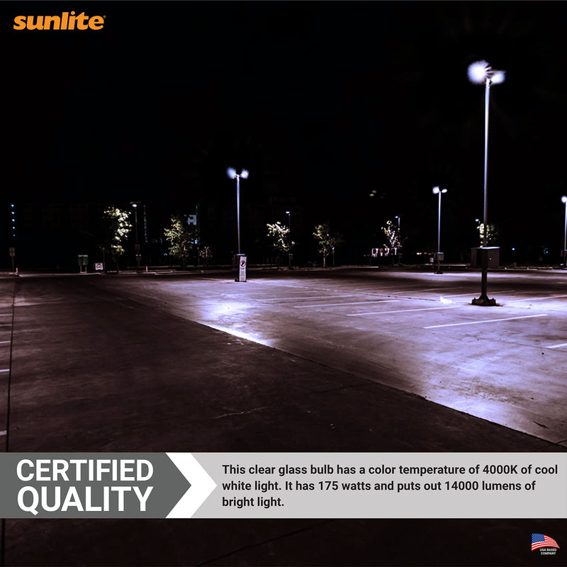 [Australia - AusPower] - Sunlite 03656 MH175/U/MOG M57 Metal Halide Lamp, 175 Watts, Mogul Base (E39), ED28, 10,000 Hour Life Span, 14000 Lumen, Clear Finish, 4000K 1 Pack 