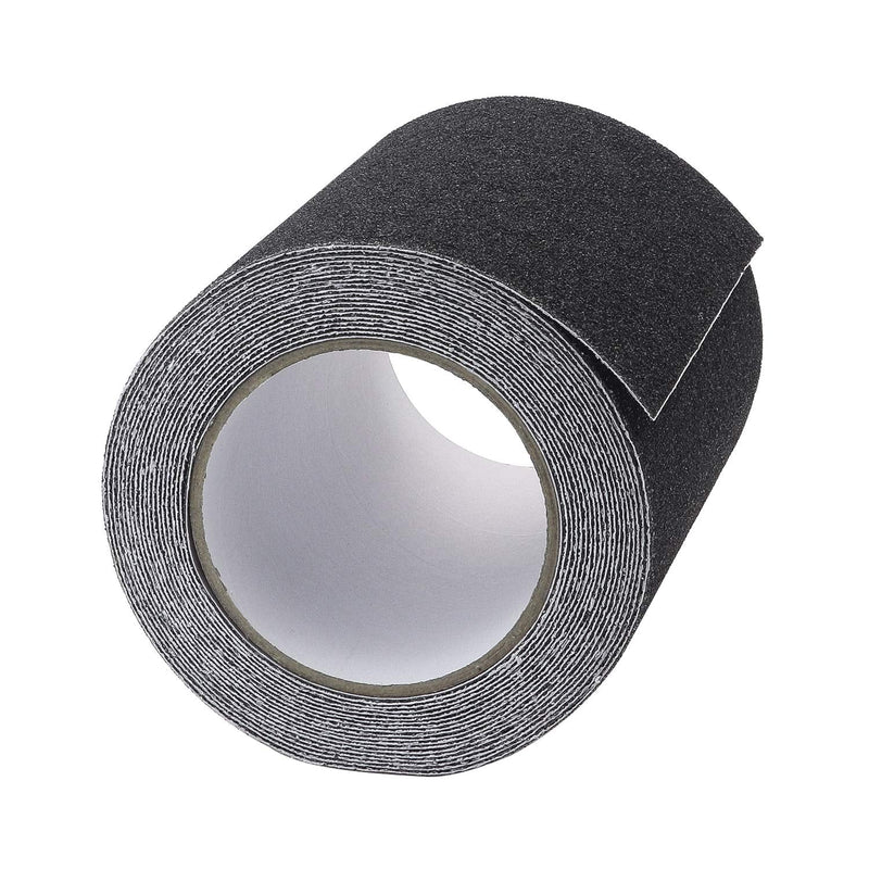 6 Inch x 20 Foot Anti Slip Traction Tape, Grip Tape Grit Non Slip, Outdoor Non Skid Treads, High Traction Friction Abrasive Adhesive Stairs Step, Black