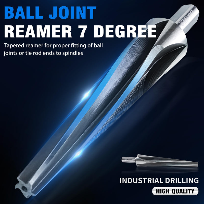 [Australia - AusPower] - 7 Degree Ball Joint Tapered Reamer Tie Rod for 1-1/2 inch Per Foot Tapered Ball Joint Reamer Made of 6542 High-Speed Tool Steel, Reamer Drill Bit Universal Reamer Tool Pipe Reamer 