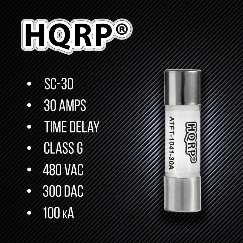 [Australia - AusPower] - HQRP 5-Pack Spa Hot Tub Slow Blow Fuse, SC-30 Class G Time Delay 30 Amp Fuse 480 V, Replacement for Bussmann SC30, Buss Sc-30, LIttelfuse SLC30, Edison, Gecko, Compatible with Balboa, Spa Builders 