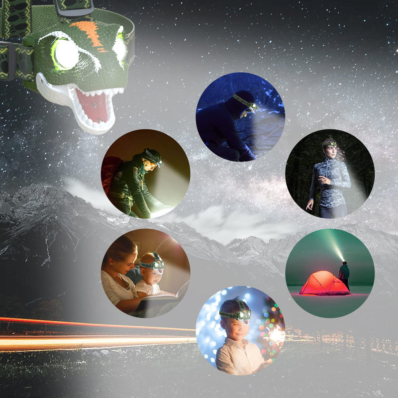 [Australia - AusPower] - SEVENKA Rechargeable Penlights & Dinosaur Headlamp 