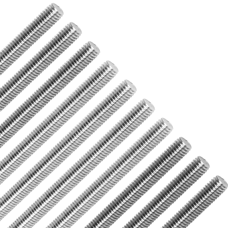 [Australia - AusPower] - M8-1.25 x 100mm Fully Threaded Rod, Long Threaded Screw, 304 Stainless Steel 18-8, Right Hand Threads, 2 PCS M8 x 100mm 