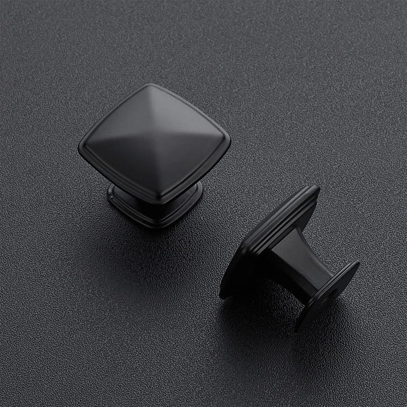 15 Pack Matte Black Kitchen Cabinet Knobs, Kitchen Hardware | For Cabinets, Drawers, Dressers, Closets, Easy Install, Screws Included, Rust-Resistant 15