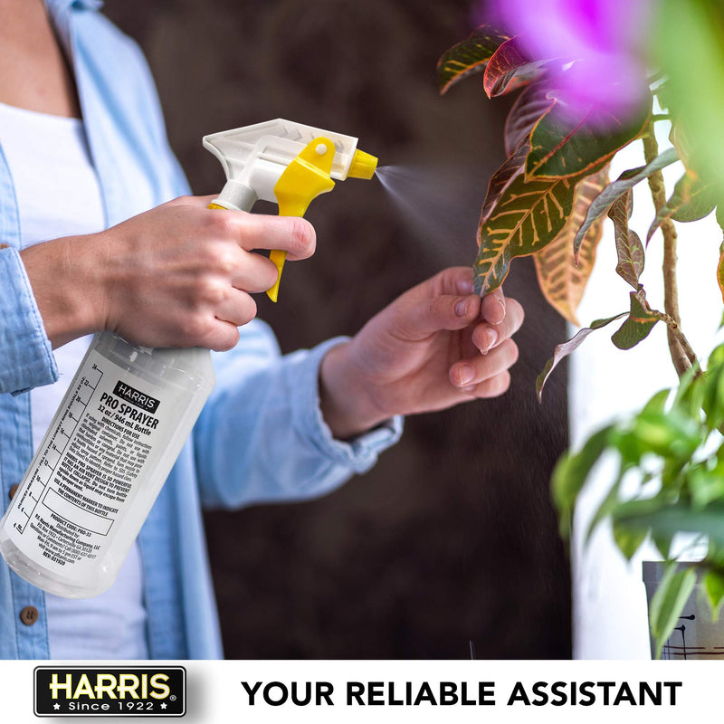 [Australia - AusPower] - HARRIS Professional Spray Bottle 32oz (3-Pack), All-Purpose for Cleaning and Plants with Clear Finish, Pressurized Sprayer, Adjustable Nozzle and Measurements 