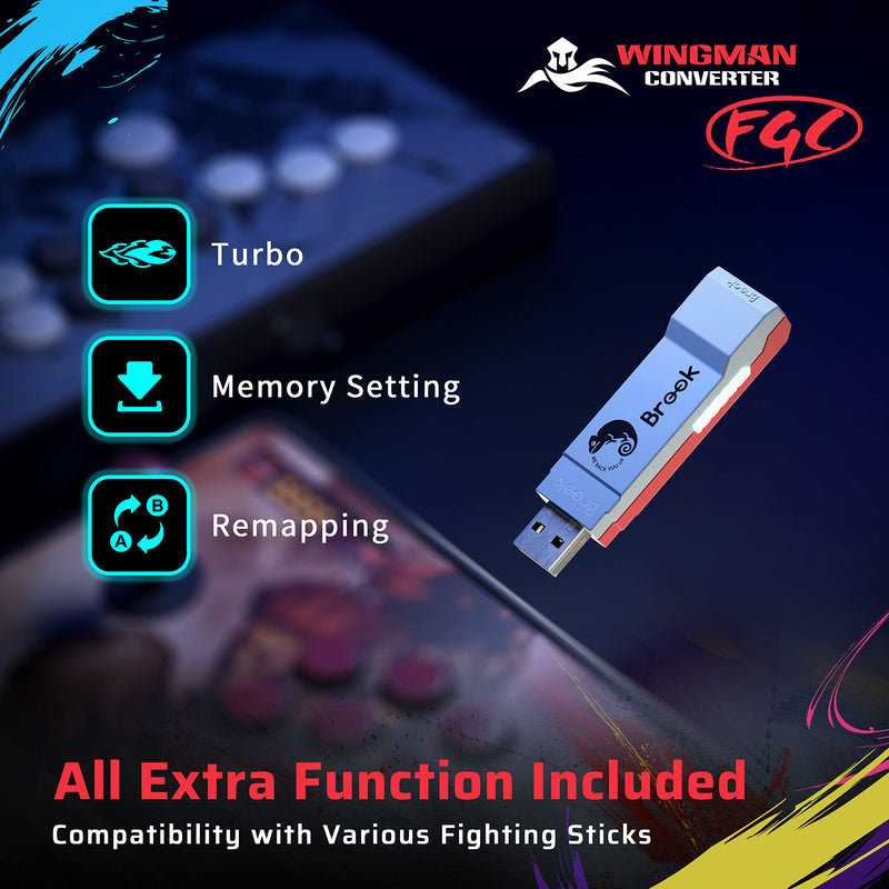 [Australia - AusPower] - Brook Wingman FGC Converter - an Arcade Joystick Converter, Built for PS5 Fighting Games, Supports Street Fighter 6 and Tekken 8 