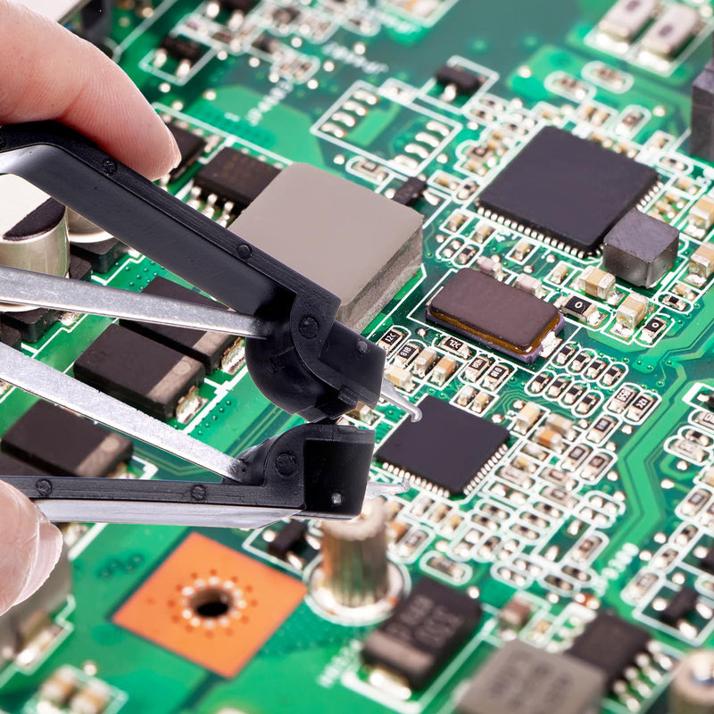 QUARKZMAN IC Chip Extractor 100mm Blue for Component Motherboard (Pack of 2) | Stainless Steel with U Shape IC Chip Switch Puller