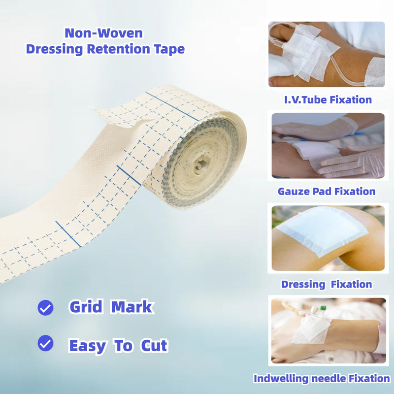 [Australia - AusPower] - Non-Woven Dressing Retention Tape,2InchesX11Yards,Gentle Adhesive Bandage, Hypoallergenic and Breathable,Medical Grade Wound Dressing Tape Sensitive Skin for Wound Care?Pack of 1Roll? 2InchesX11Yards 1 