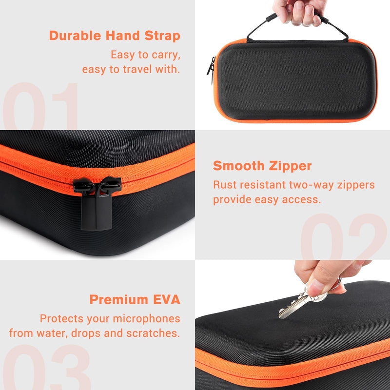 [Australia - AusPower] - ProCase Stethoscope Hard Carrying Case Bundle with Microphone Case for JBL Speaker Wireless Two Microphone System 