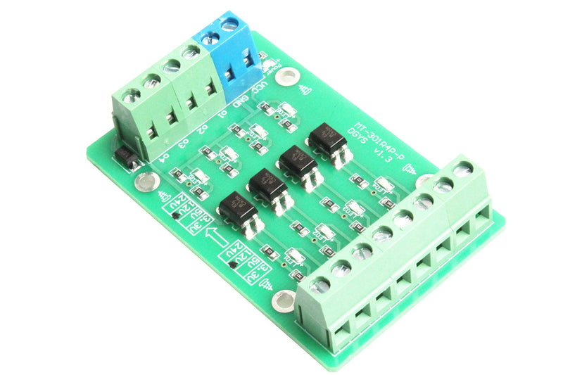 [Australia - AusPower] - NOYITO 4-Channel Optocoupler Photoelectric Isolator Module Level Voltage Converter Module PLC Signal Converter Module PNP NPN to PNP (5V to 24V) 5V to 24V 