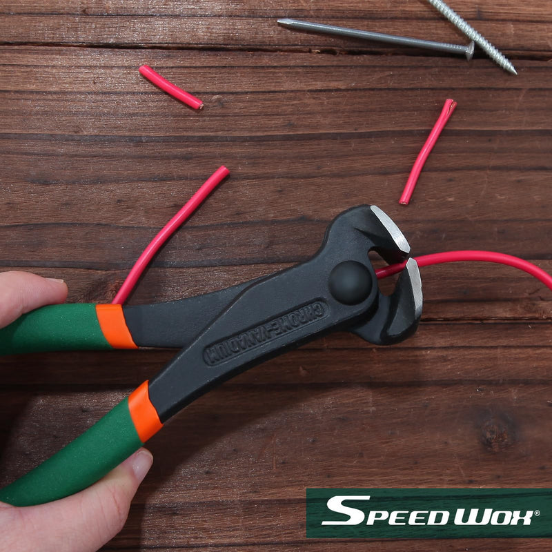 SPEEDWOX Nail Puller 7 Inch End Cutting Pliers Nail Remover Nail Nipper End Cutting Pliers End Scissors for Pulling Nails or Cutting Wires, Wire Cutter End Cutter Pliers 7"