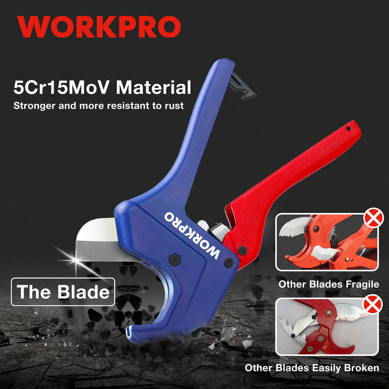 WORKPRO Ratchet PVC Pipe Cutter Tool & WORKPRO 25FT Tape Measure