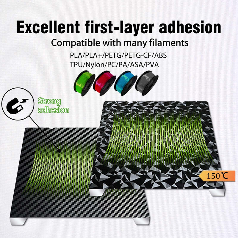 [Australia - AusPower] - 3D Upgraded PEO+PET Sheet 235x235m, Smooth PEO PET Build Plate Spring Steel Print Bed for Creality K1/K1C/Ender 5 S1/Ender 3 S1 Pro/Ender 3 S1/Ender V3 KE/Ender3 V3 SE (without Magnetic Base) PEO+PET(No Magnetic Sticker) 