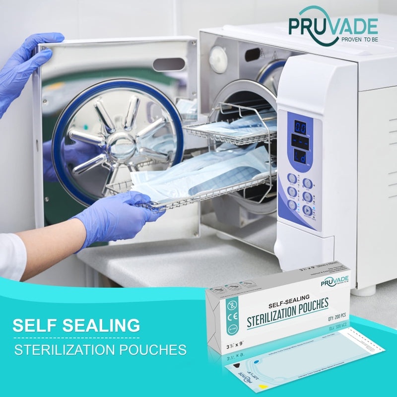 [Australia - AusPower] - Sterilization Pouches - 200 Pack 3.5” x 10” Sterilizer Bags for Dental Offices - Autoclave Self Sealing Sterilization Pouch for Dental Instruments, Nail Techs, Tattoo, Medical Lab- 3.5” x 10” 3.5" X 10" 