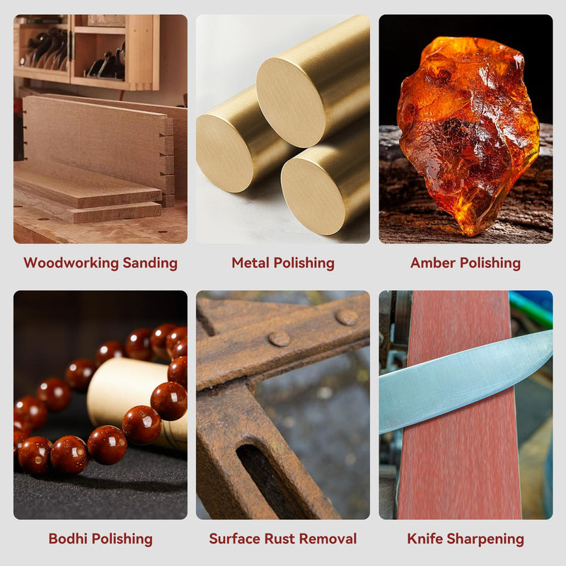 [Australia - AusPower] - Yofuly Sanding Belts 330 x 30 mm (120/320/600/800/1000 Mesh 4 Strips Each), Sanding Belt Set for Belt Sander Sander, Sander, for Sanding, Filing, Sharpening and Rust Removal (Pack of 20) 