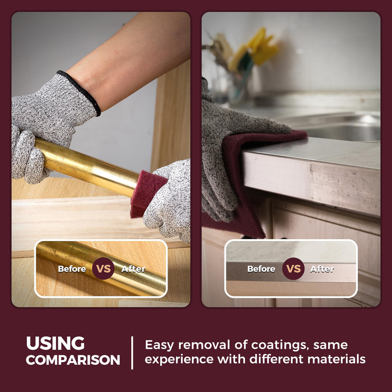 [Australia - AusPower] - S SATC 6" x 9" Maroon General Purpose Scuff Pads,10 Pack Automotive Scotch Brite Pads for Scuffing,Scouring,Sanding,Paint Primer Prep Adhesion Scratch for Automotive Restoration,Handicrafts… 