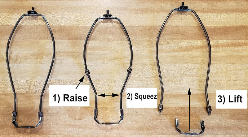 [Australia - AusPower] - B&P Lamp® 14 Inch Heavy Duty Lamp Shade Harp Holder for Table and Floor Lamps, Brass Plated Steel Finish 