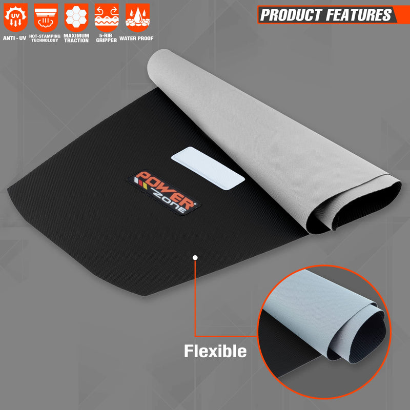 [Australia - AusPower] - Universal Dirt Bike Seat Cover Soft Non-Slip Gripper White Stripe Seat Covers for Motorcycle Black 