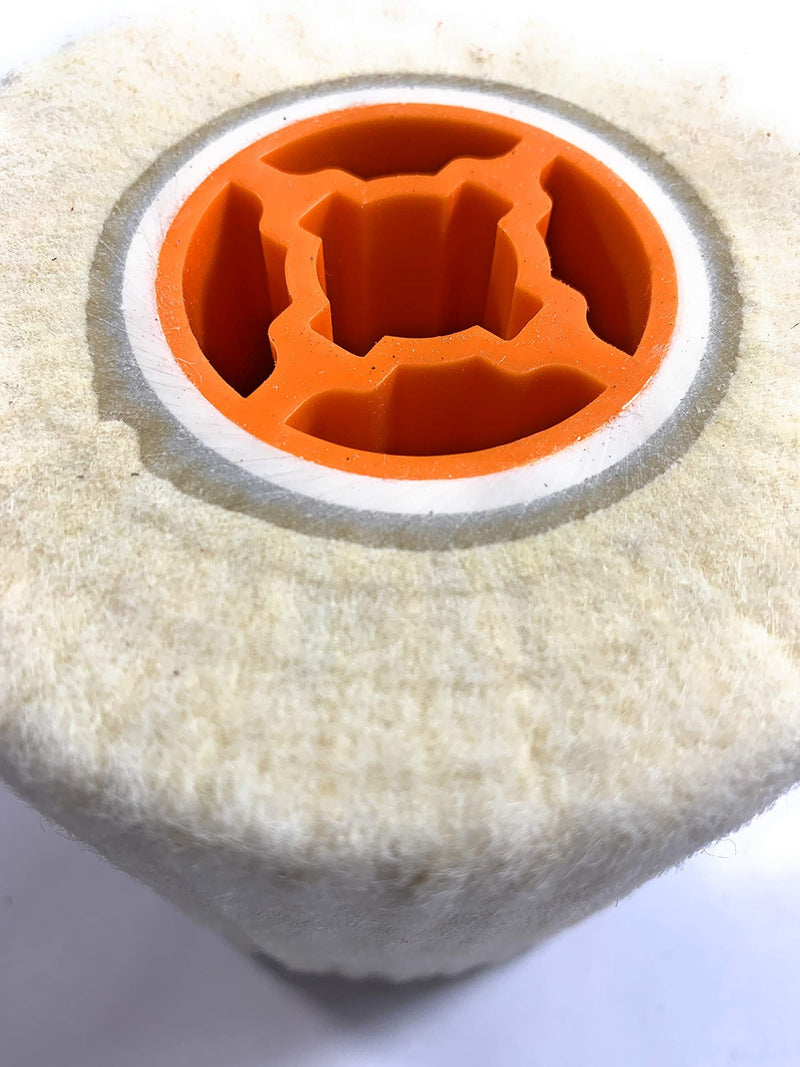 [Australia - AusPower] - SIGNI Wool Felt Wheel Buffer Wheel Buffing Drum Mirror Burnishing Polishing Brush for Rust/Dust Removal,Jewelry/Glass 4.5 INCH (OD 110X100MM) 