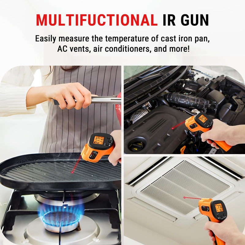 [Australia - AusPower] - ThermoPro TP30 Infrared Thermometer Gun, Laser Thermometer for Cooking, Plus Instant Read Meat Thermometer Digital - TempPro ±0.9°F Pro-acurite Waterproof Food Thermometer for Cooking 