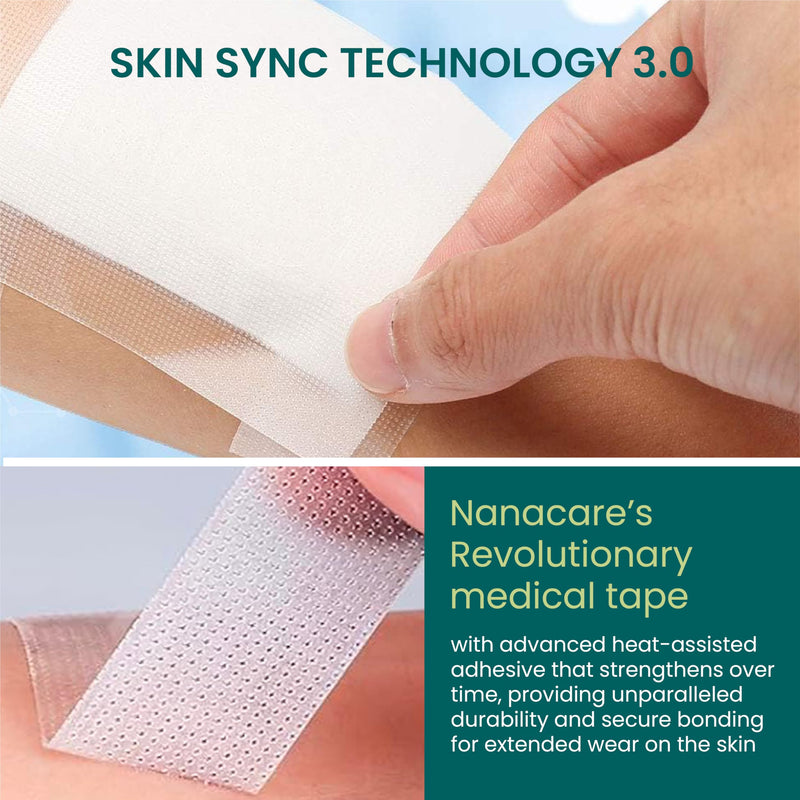 [Australia - AusPower] - Hypoallergenic Transparent Surgical Tape 1 inch x 10yd |4 Rolls Waterproof,Clear| Medical Tape for Skin, Dressings and Face| First Aid Bandage Tape for Sensitive Skin 