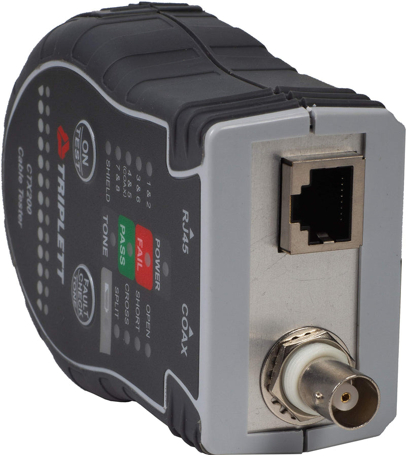 [Australia - AusPower] - Triplett CTX200 Pocket CAT LAN Tester for RJ45, CAT 5/6, and Coax Cables with Instant Pass/Fail Results 