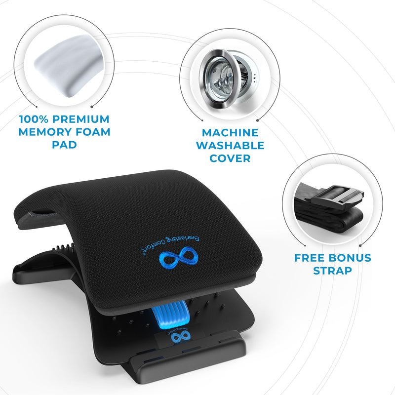 [Australia - AusPower] - Everlasting Comfort Back Stretcher for Lower Back Pain Relief - Adjustable Spine Decompressor, Lumbar Support, Back Pain Relief Products, with 88 Acupressure Nodes and Memory Foam Pad - Back Cracker 