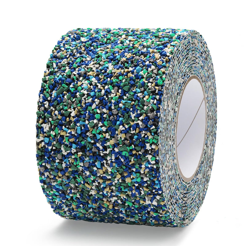 QILIMA Pool Anti Slip Tape Waterproof 4" x 15ft -Blue, Outdoor/Indoor Waterproof, Traction Stair Strips for Outdoor Steps, Non Skid Rubber Grip Tape for Trails, Bathroom, Shower
