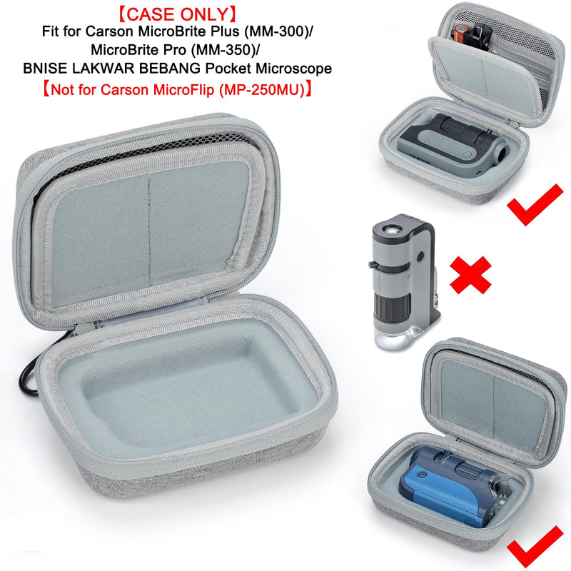 [Australia - AusPower] - USB Microscope Case for Carson MicroBrite Plus (MM-300) BNISE LAKWAR BEBANG Brand Pocket Microscope Mini Handheld Scope, Waterproof Shockproof Dust-proof Include a Carabiner (Case Only) For Carson MicroBrite Plus BNISE/LAKWAR/BEBANG 
