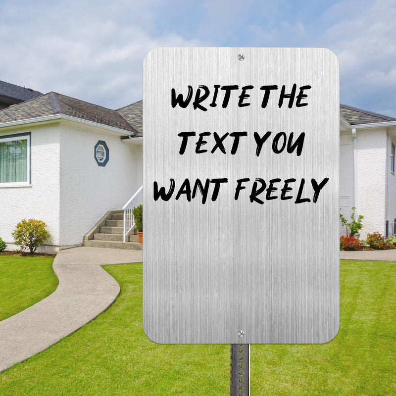 12" x 18" Blank Metal Sign Reflective Write-on Silver Aluminum Blanks for Yard Garage Business Indoor Outdoor 2 Pack 18" × 12"