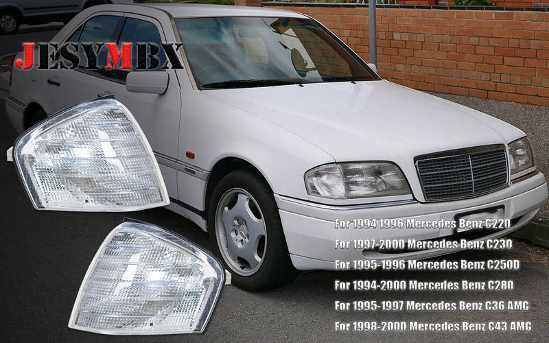 For Mercedes Benz C Class C220 1994-2000 Turn Signal Light Front Corner Fog Lights Lamp Left Right Pair
