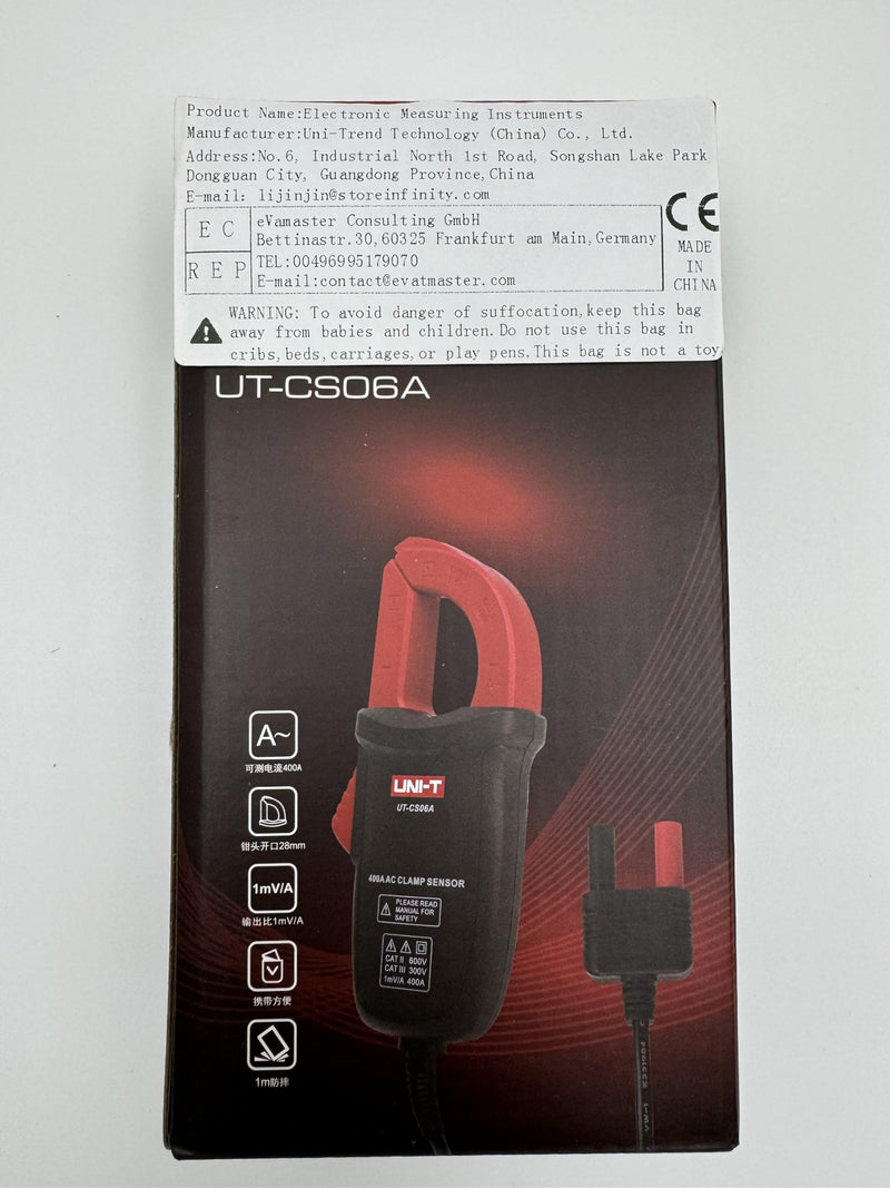 [Australia - AusPower] - UT-CS06A 400A AC Current Clamp Sensor Suiltable for Multimeter UT196/UT139C/UT117C Option Current Clamp 