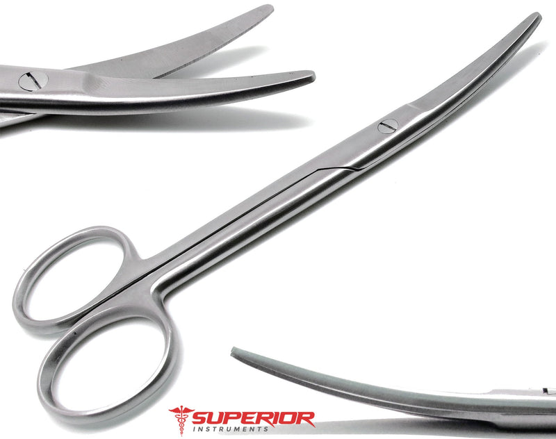 [Australia - AusPower] - Surgical Scissors Blunt & Sharp Straight & Curved Metzenbaum 6" & Kelly 7" 4 Pcs Instruments 