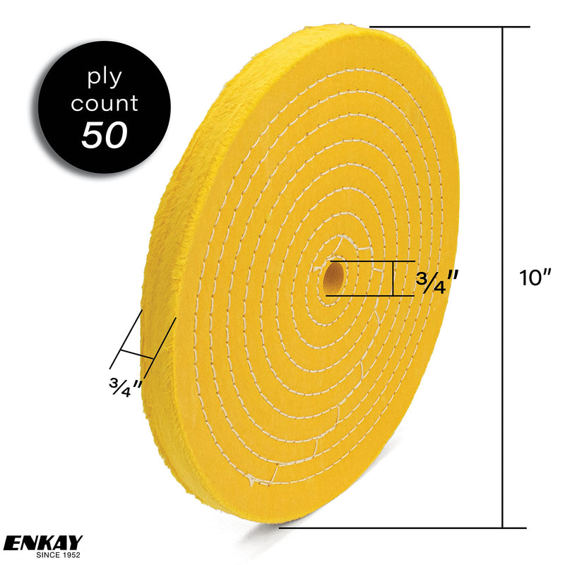 [Australia - AusPower] - Treated Buffing Wheel, 10" (50 Ply) 