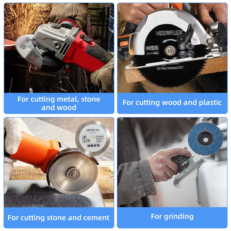 [Australia - AusPower] - 76mm Cutting Disc, 5 Pieces Angle Grinder Discs, Cutting Discs for 10mm Bore, Angle Grinder Discs for Cutting Metal, Stone, Wood, Plastic, Grinding 