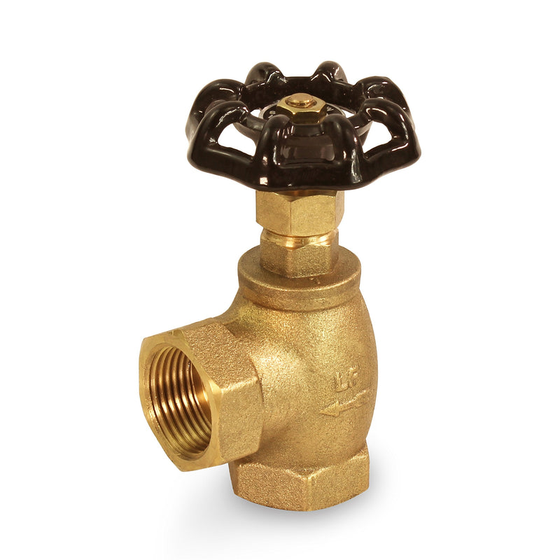 Everflow Supplies 74342-NL 3/4" ANGLE NO LEAD SHORT GLOBE VALVE WITH FEMALE THREADED IPS CONNECTIONS Single Pack 3/4 in.