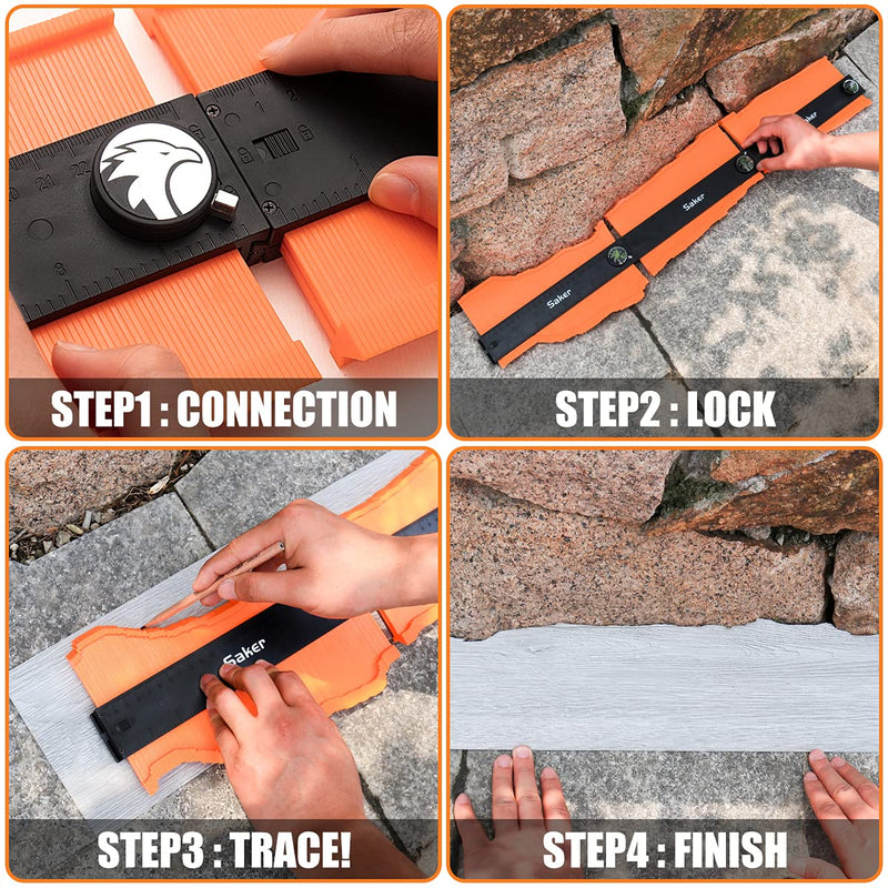 [Australia - AusPower] - Saker Multi-Function Foldable Level-Saker Contour Gauge Profile Tool 