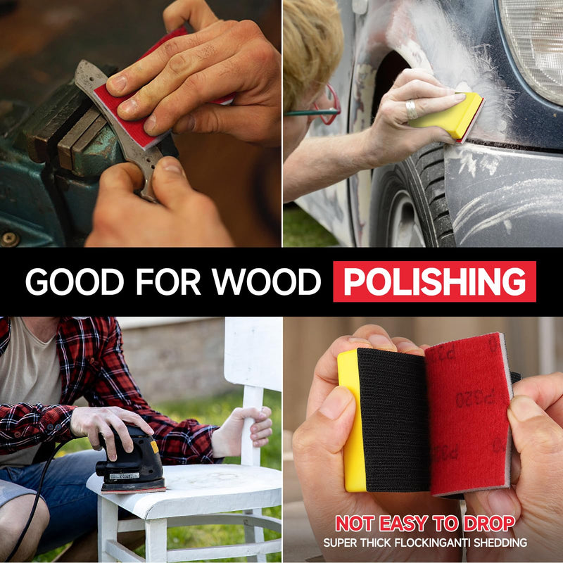 [Australia - AusPower] - Shineboc Sanding Sponges, Pack of 20, Soft, Flexible Wet/Dry Sandpaper, 180-3000 Grit Hand Sanding Blocks, Sanding Pads for Wood, Drywall, Metal, Paint, Car Body Repair Mix Grit 