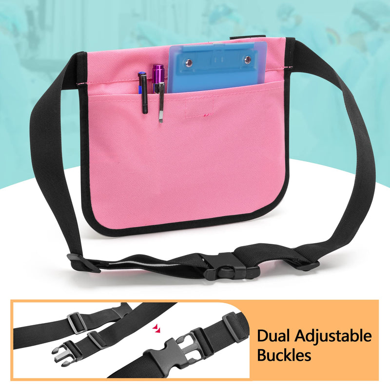 [Australia - AusPower] - Damero Nurse Fanny Pouch, Nurse Waist Pack with Tape Holder, Nurse Waist Organizer Belt for Stethoscopes, Bandage Scissors and Other Medical Supplies, Pink 
