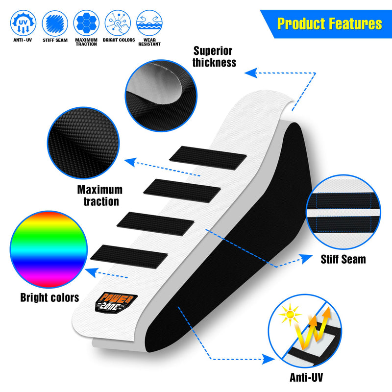 Motorcycle Dirt Bike Seat Cover for Surron Sur Ron Light Bee X/S - E Bike Seat Cover (Top White) Top White