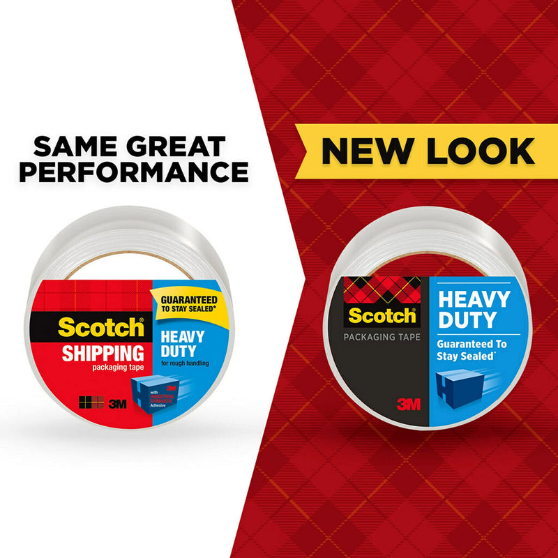 [Australia - AusPower] - Scotch Heavy Duty Shipping and Moving Packing Tape, Clear, Packing and Moving Supplies, 1.88 in. x 54.6 yd., 4 Tape Rolls with 4 Dispensers 4 Rolls 