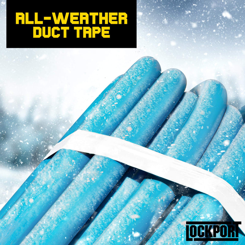 Lockport 2 Pack Grip Tape 50 Ft x 4 in and 6 Pack White Duct Tape 20 Yds x 2 Inches Bundle