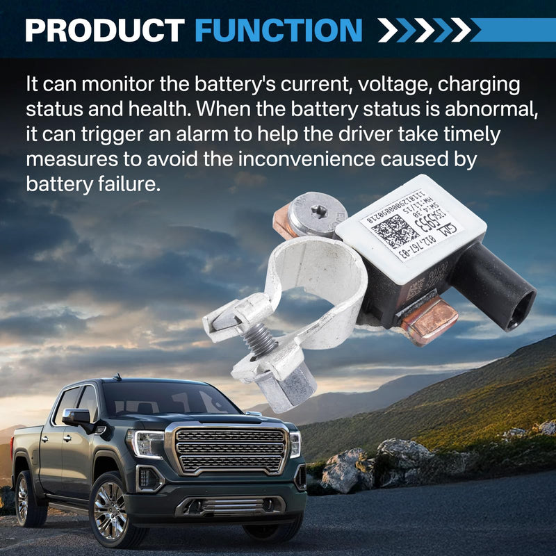 Battery Sensor, Battery Monitor Module Compatible with 2018-2023 Chevy Chevrolet Equinox Trailblazer Silverado 1500, GMC Terrain Sierra 1500, Cadillac ATS CTS, Buick Regal 13545953, 13526053