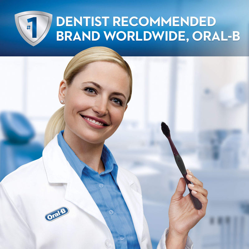 [Australia - AusPower] - Oral-B Charcoal Toothbrushes, Medium 2ct 1 Count (Pack of 2) 