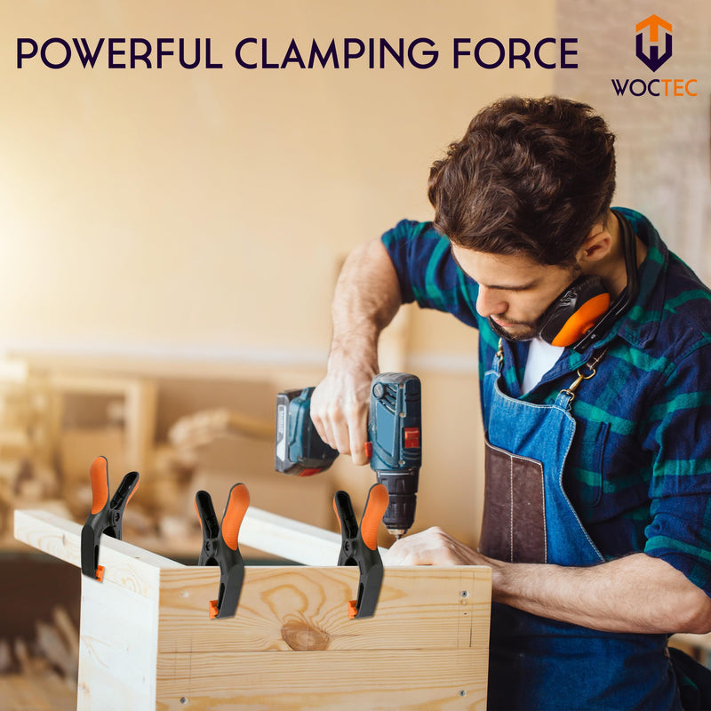 [Australia - AusPower] - 4-Pack Spring Clamps Heavy Duty - 6 Inch Large Plastic Clamps for Crafts and Pool Cover Clips with 3 Inch Jaw Opening- Wodworking Clamps for Cover Holding and Wood Gluing (6 Inch Pack of 4) 6 Inch Pack of 4 