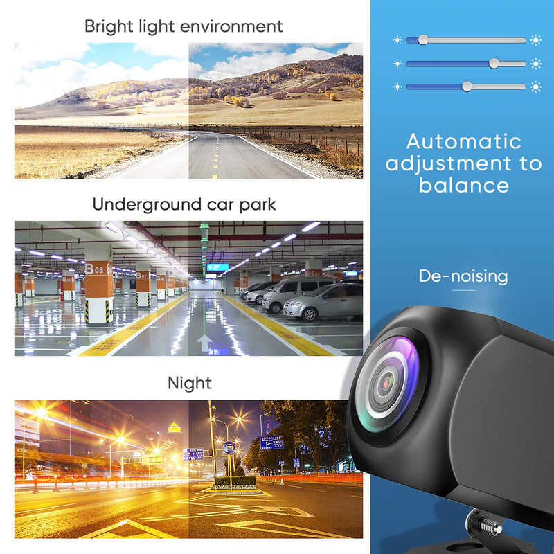 [Australia - AusPower] - HD Backup Camera,Metal Housing 170 Degree Wide View Angle License Plate Rear View Camera for Car,Clear Night Vision IP69 Waterproof Rearview Universal Reverse Cam Kit for Vehicle SUV RV Pickup 