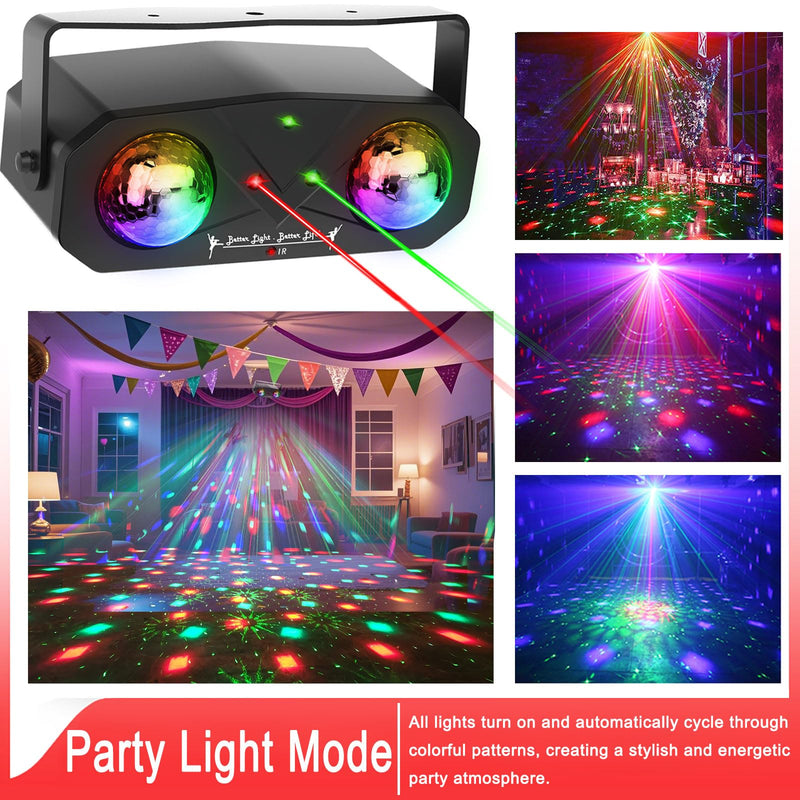 [Australia - AusPower] - Party Lights DJ Disco Light,Disco Ball Star Projector RGB LED Strobe Lights Stage Light Sound Activated Ocean Wave Effect for Parties Club Holiday Christmas Birthday Wedding Party Lights 