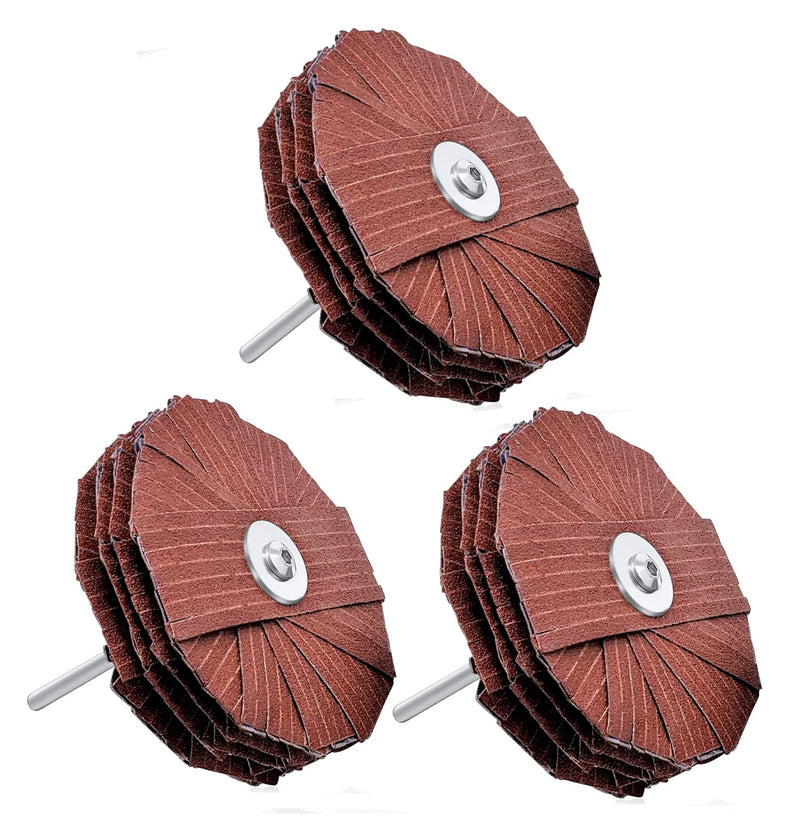 [Australia - AusPower] - LINE10 Tools 4-inch Sanding Mop Kit, Moulding Flap Sander Wheel for Drill Press 80, 120, 240 Grit, Pack of 3 80 | 120 | 240 Grit 3.0 