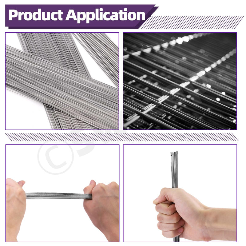 Swpeet 104Pcs 12 Sizes 0.3 mm, 0.4 mm, 0.5 mm, 0.6 mm, 0.8 mm, 1 mm, 1.2 mm, 1.4 mm, 1.6 mm, 1.8 mm, 2 mm, 3 mm 40cm-16" Length Stainless Steel Rods Sets