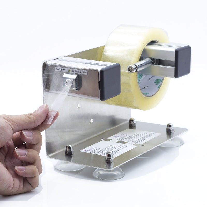 2 inches Desktop Table Top/Wall Mounted Tape and Label Dispenser, Large Desktop Tape Dispenser for 2'' Tape, Stainless Steel Frame with Sucktion Cup Sucker TTD-02